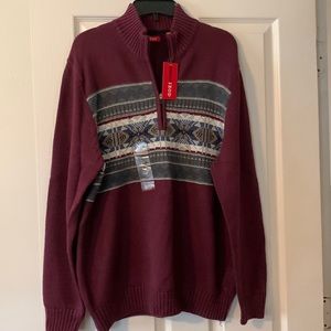 Men’s IZOD burgundy ski sweater
